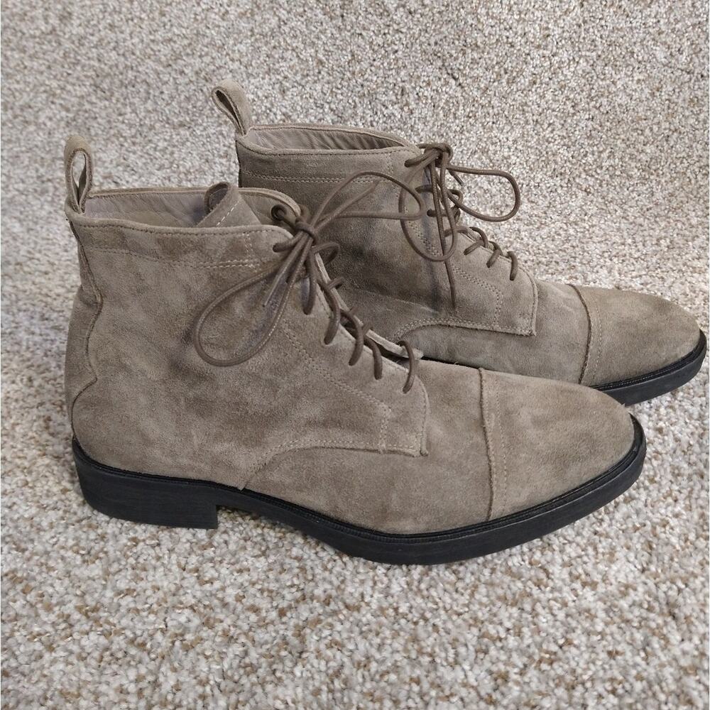 All Saints Taupe Suede Lace-Up Men's Boots